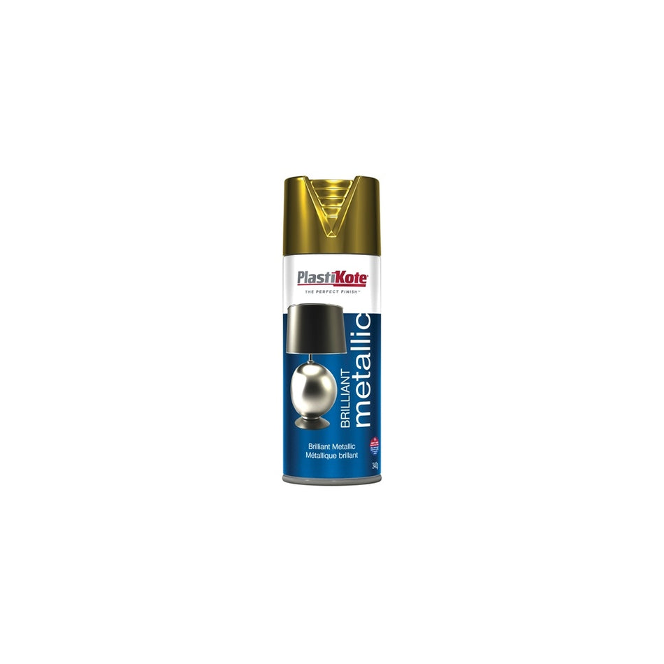 Plasti-kote Brilliant Metallic Spray Gold 400ml