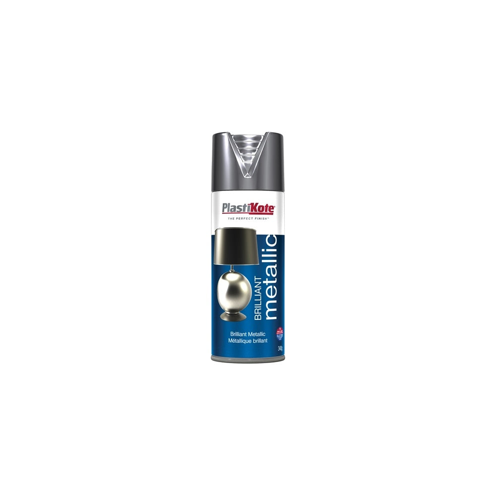Plasti-kote Brilliant Metallic Spray Silver 400ml