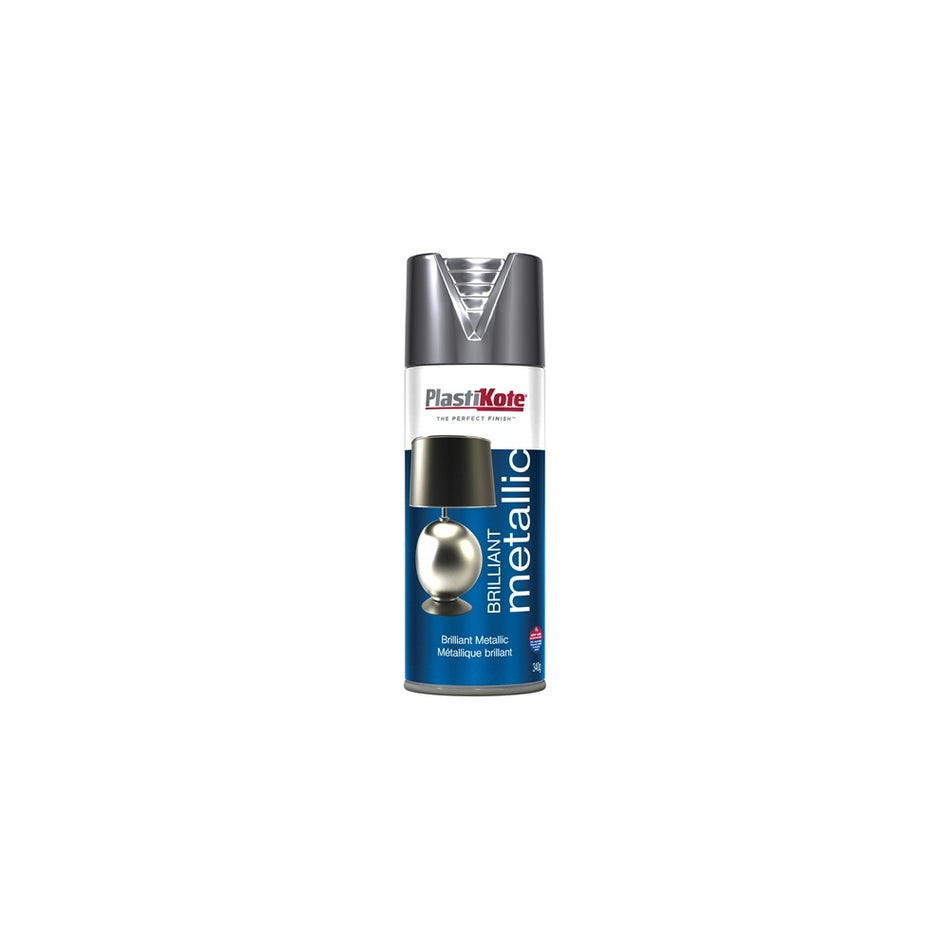Plasti-kote Brilliant Metallic Spray Silver 400ml