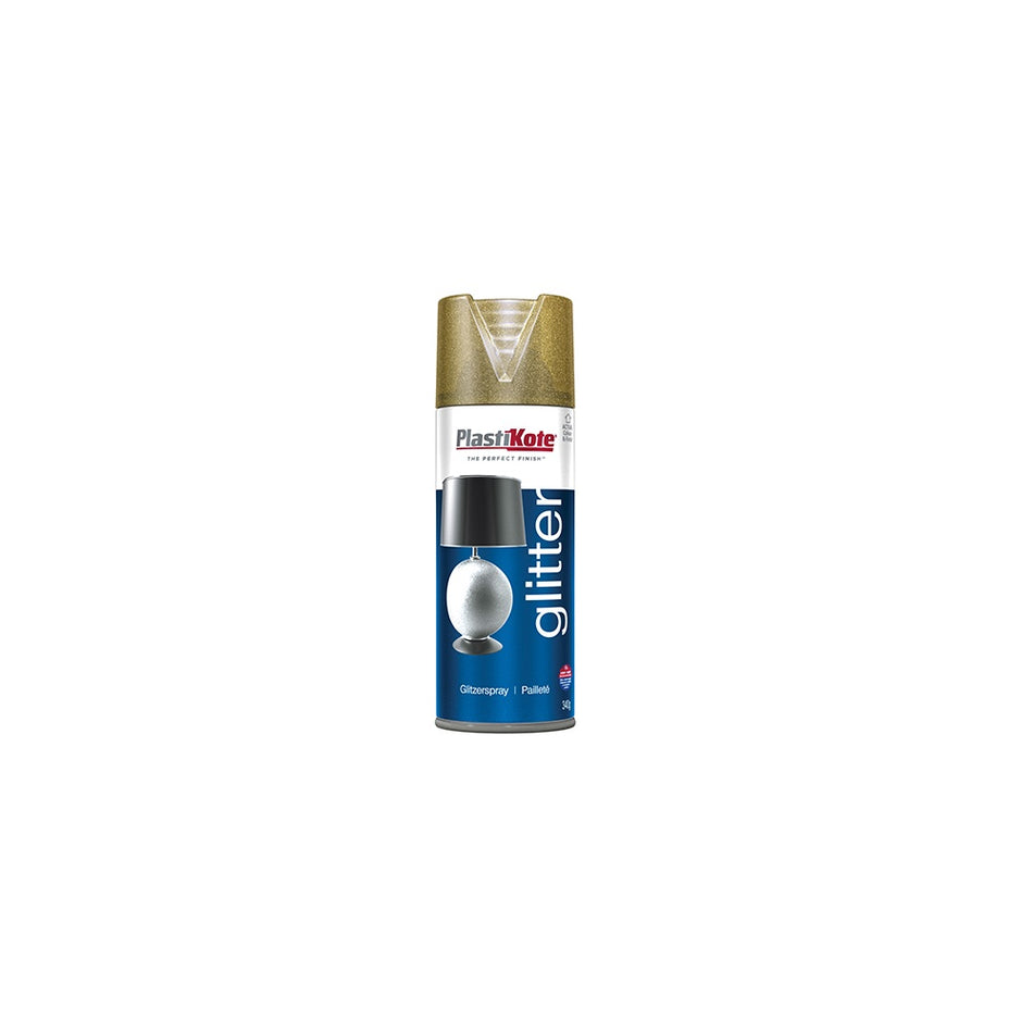 Plasti-kote Glitter Effect Spray Gold 400ml
