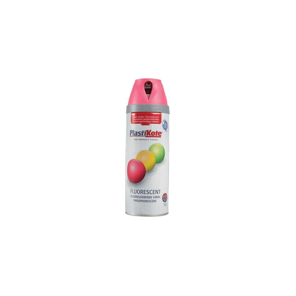 Plasti-kote Twist & Spray Fluorescent Pink 400ml