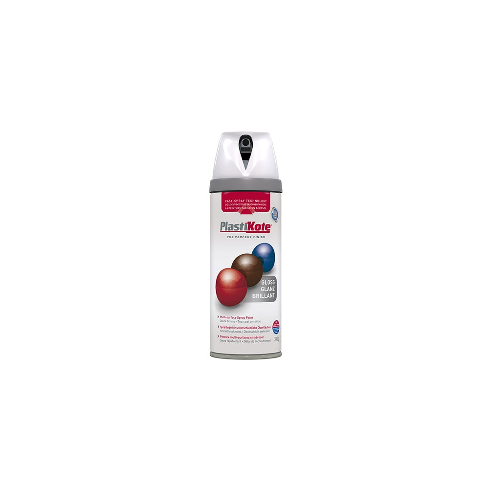 Plasti-kote Twist & Spray Gloss White 400ml