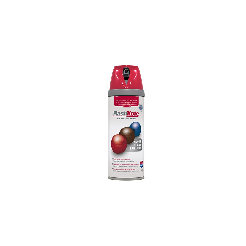 Plasti-kote Twist & Spray Gloss Bright Red 400ml