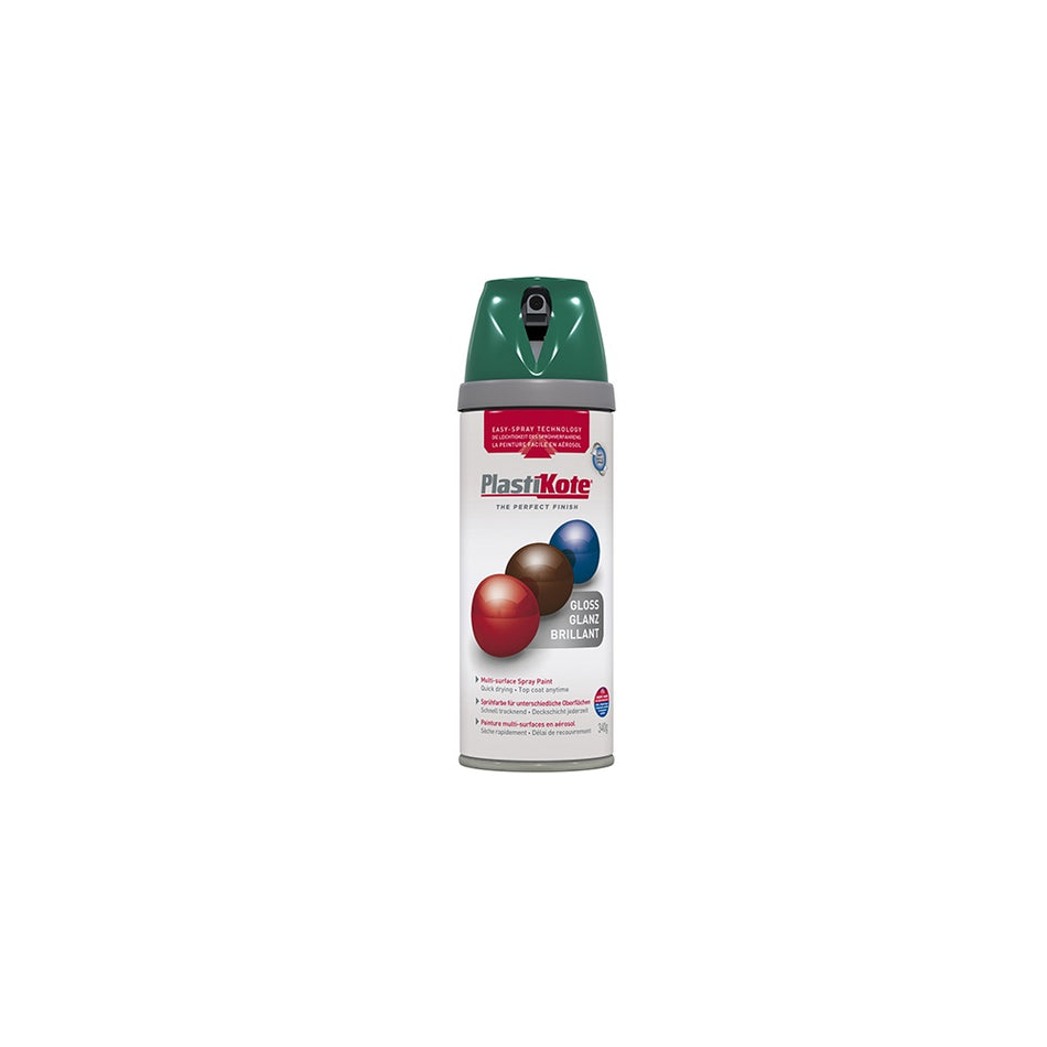 Plasti-kote Twist & Spray Gloss Lawn Green 400ml