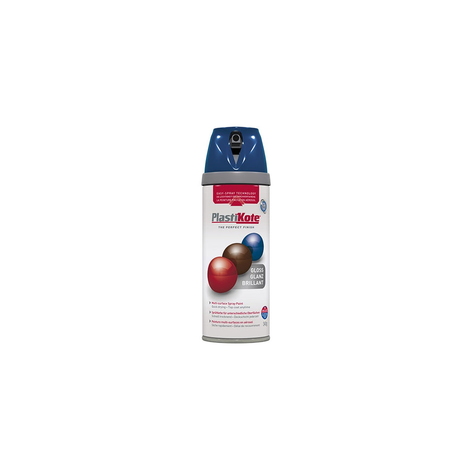 Plasti-kote Twist & Spray Gloss Royal Blue 400ml