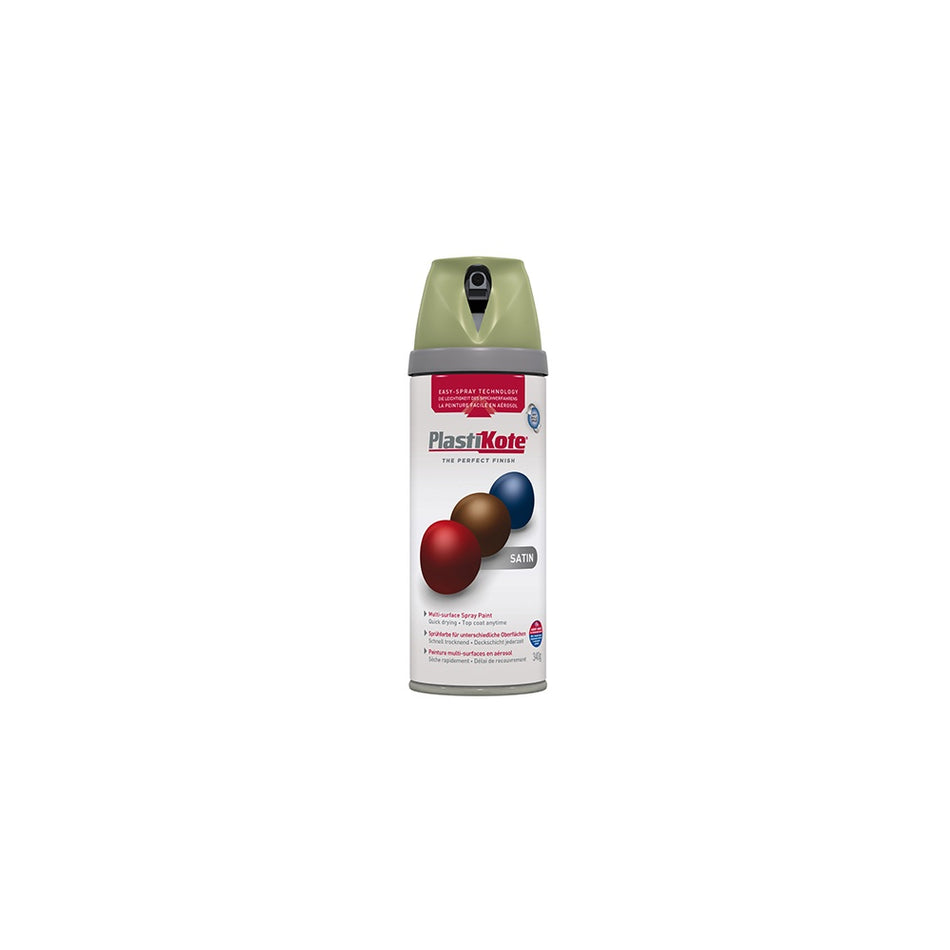 Plasti-kote Twist & Spray Satin Leafy Rise 400ml