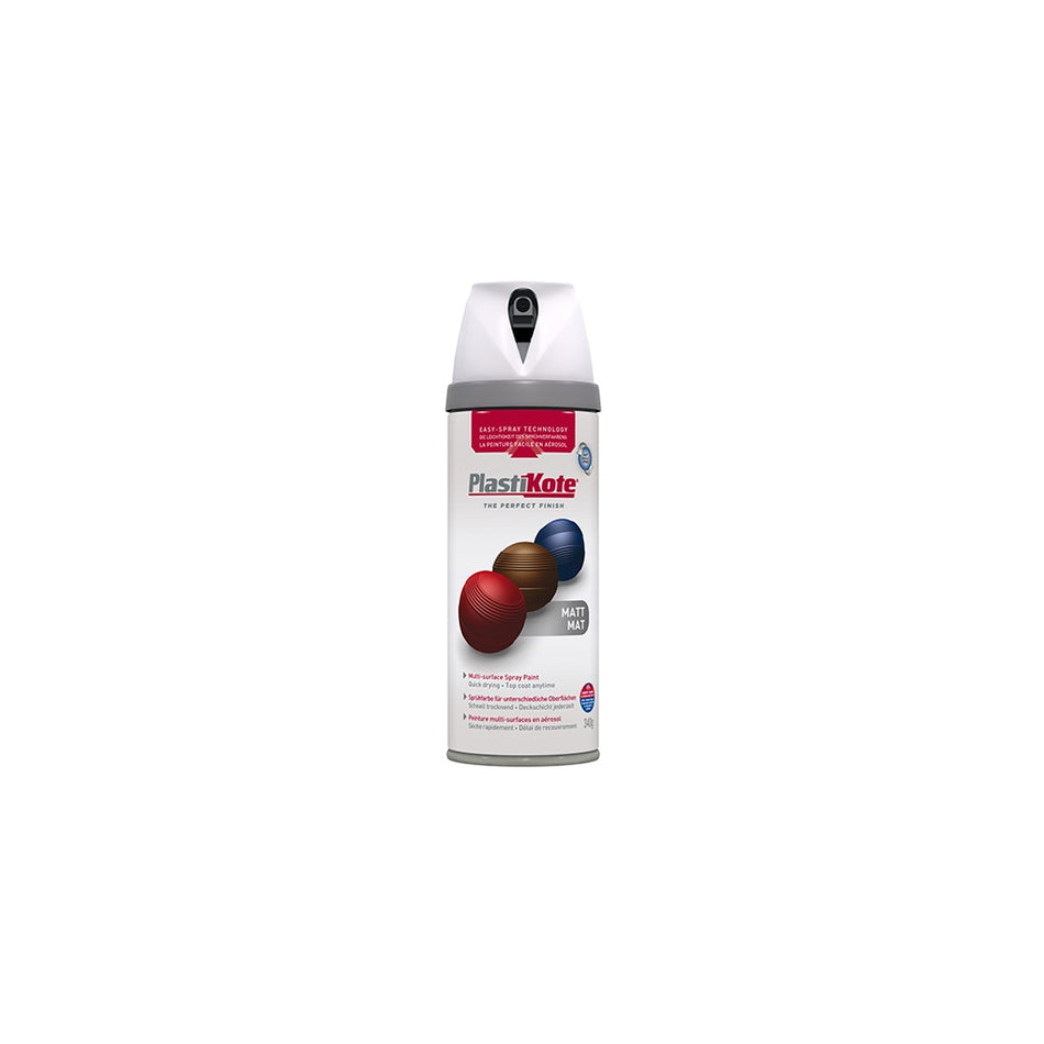 Plasti-kote Twist & Spray Matt White 400ml