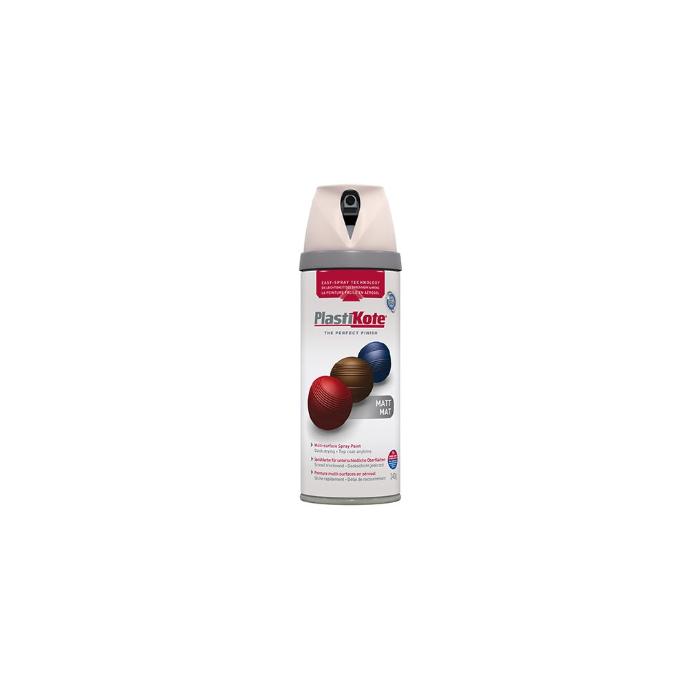 Plasti-kote Twist & Spray Matt Antique White 400ml