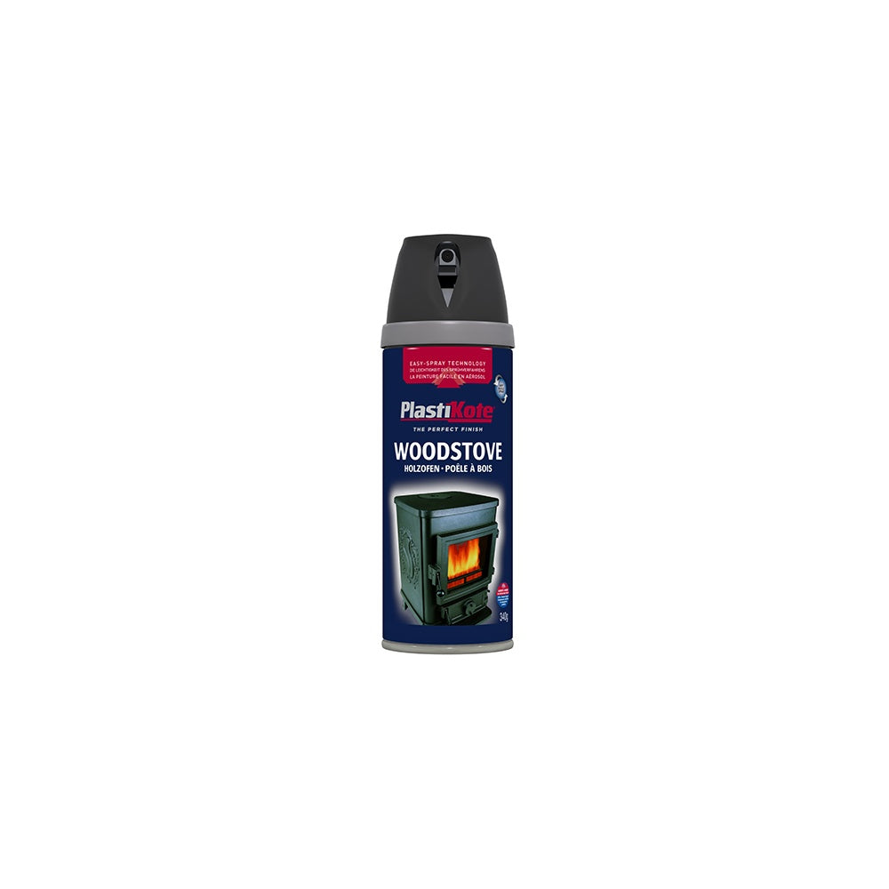 Plasti-kote Wood Stove Twist & Spray Black 400ml