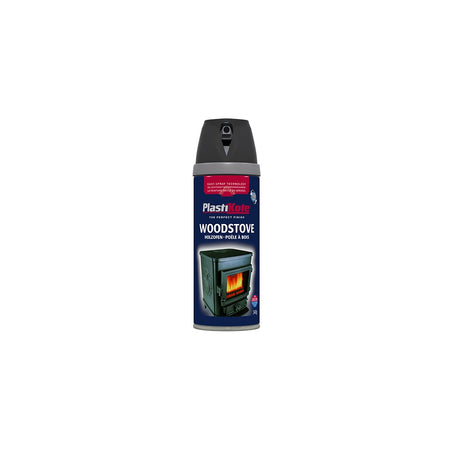 Plasti-kote Wood Stove Twist & Spray Black 400ml