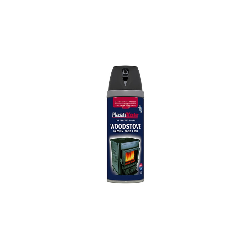 Plasti-kote Wood Stove Twist & Spray Black 400ml