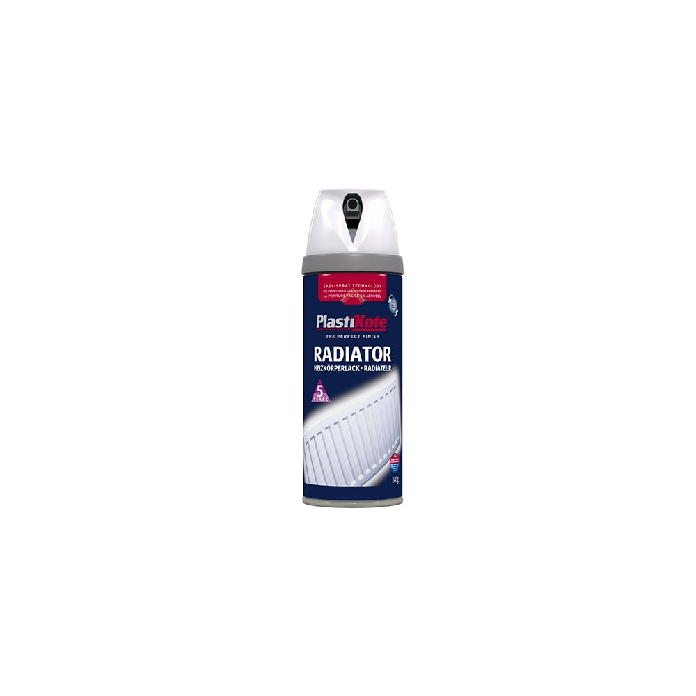 Plasti-kote Radiator Twist & Spray Gloss White 400ml