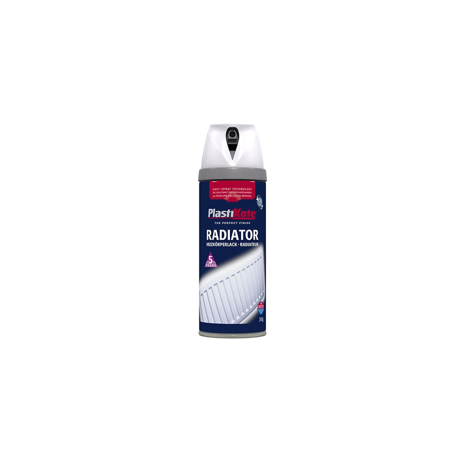 Plasti-kote Radiator Twist & Spray Satin White 400ml