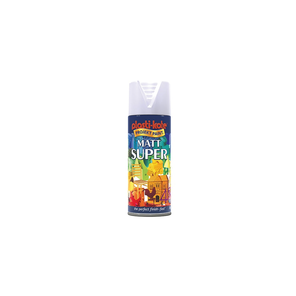 Plasti-kote Super Matt Spray White 400ml