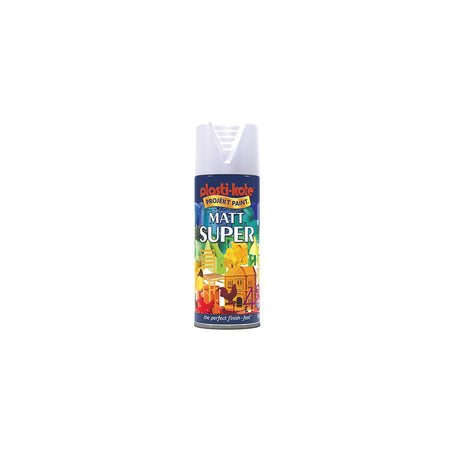 Plasti-kote Super Matt Spray White 400ml