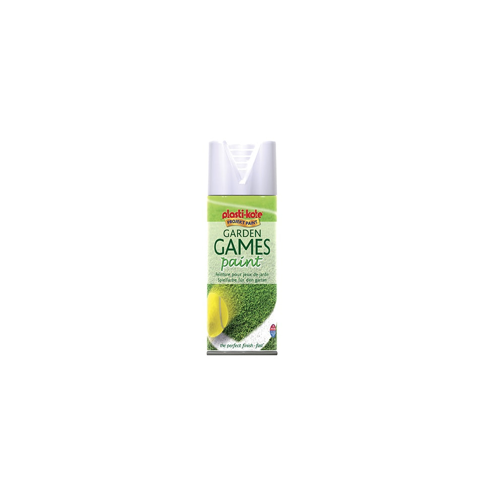 Plasti-kote Garden Games Spray Paint White 400ml