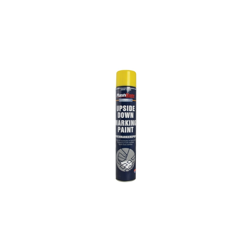 Plasti-kote Upside Down Mark Paint Yellow 750ml