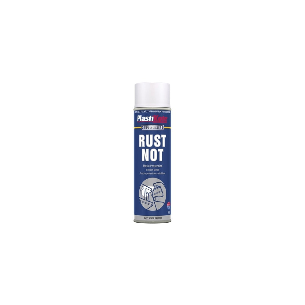 Plasti-kote Rust Not Spray Matt White 500ml
