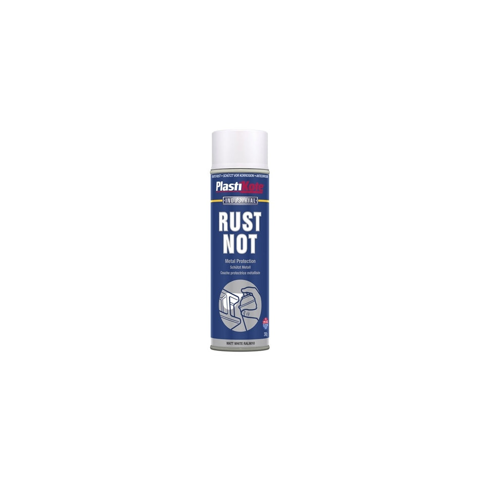 Plasti-kote Rust Not Spray Matt White 500ml