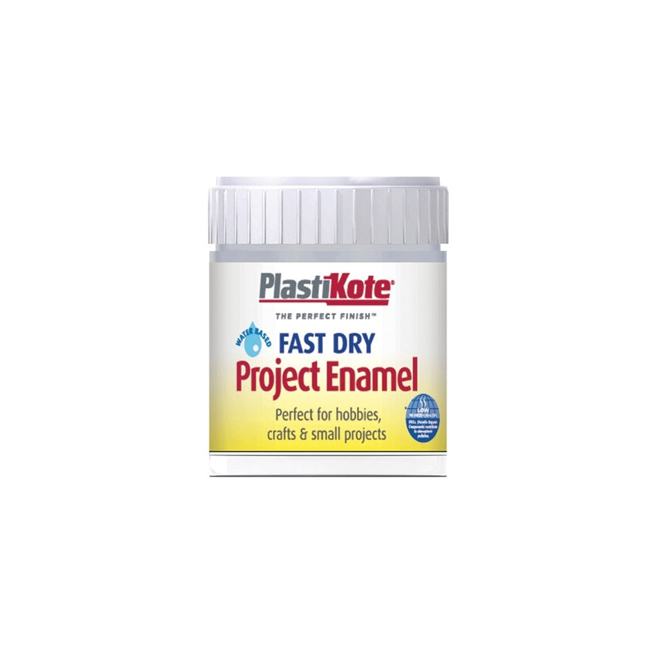 Plasti-kote Fast Dry Enamel Paint B35 Bottle Chrome 59ml