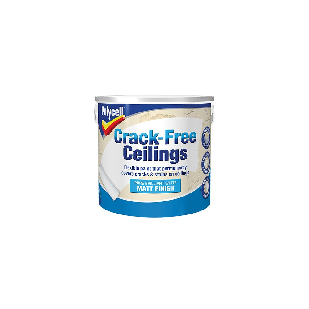 Polycell Crack-Free Ceilings Smooth Matt 2.5 Litre