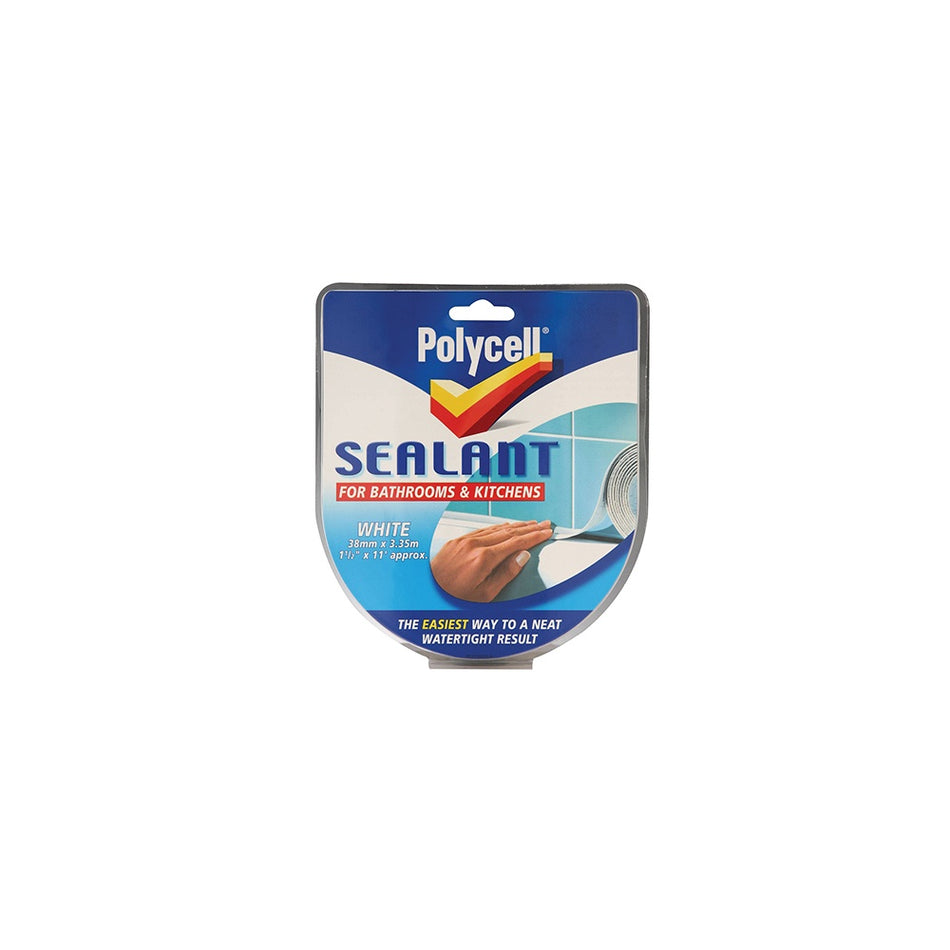 Polycell Sealant StripKitchen/Bathroom White 41mm