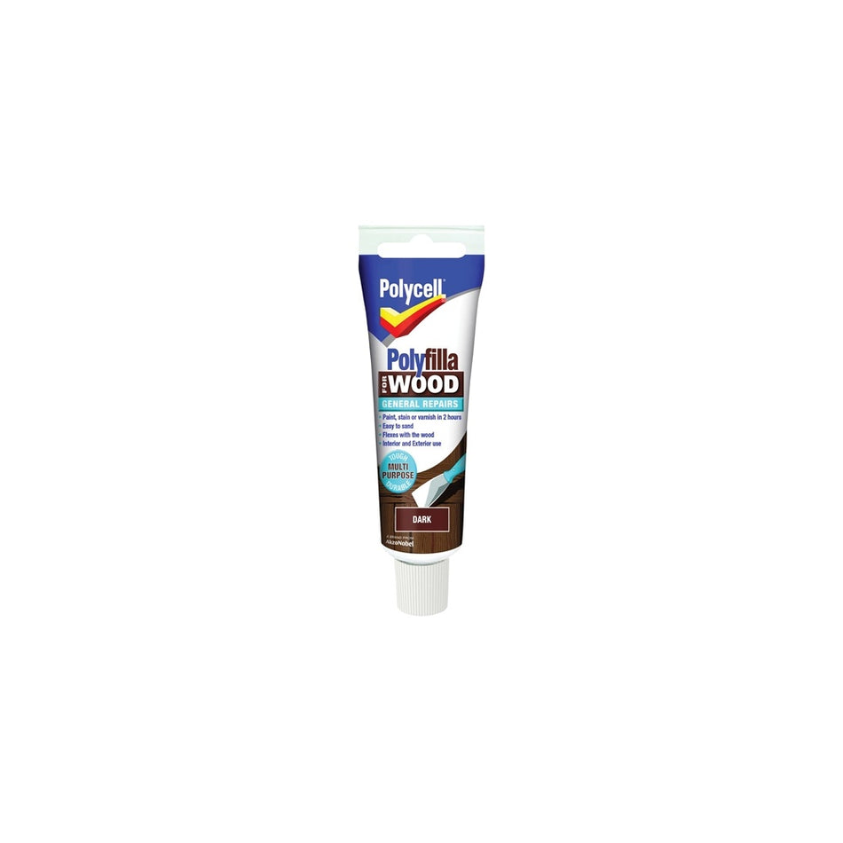 Polycell Polyfilla For Wood General Repairs Tube Dark 330g
