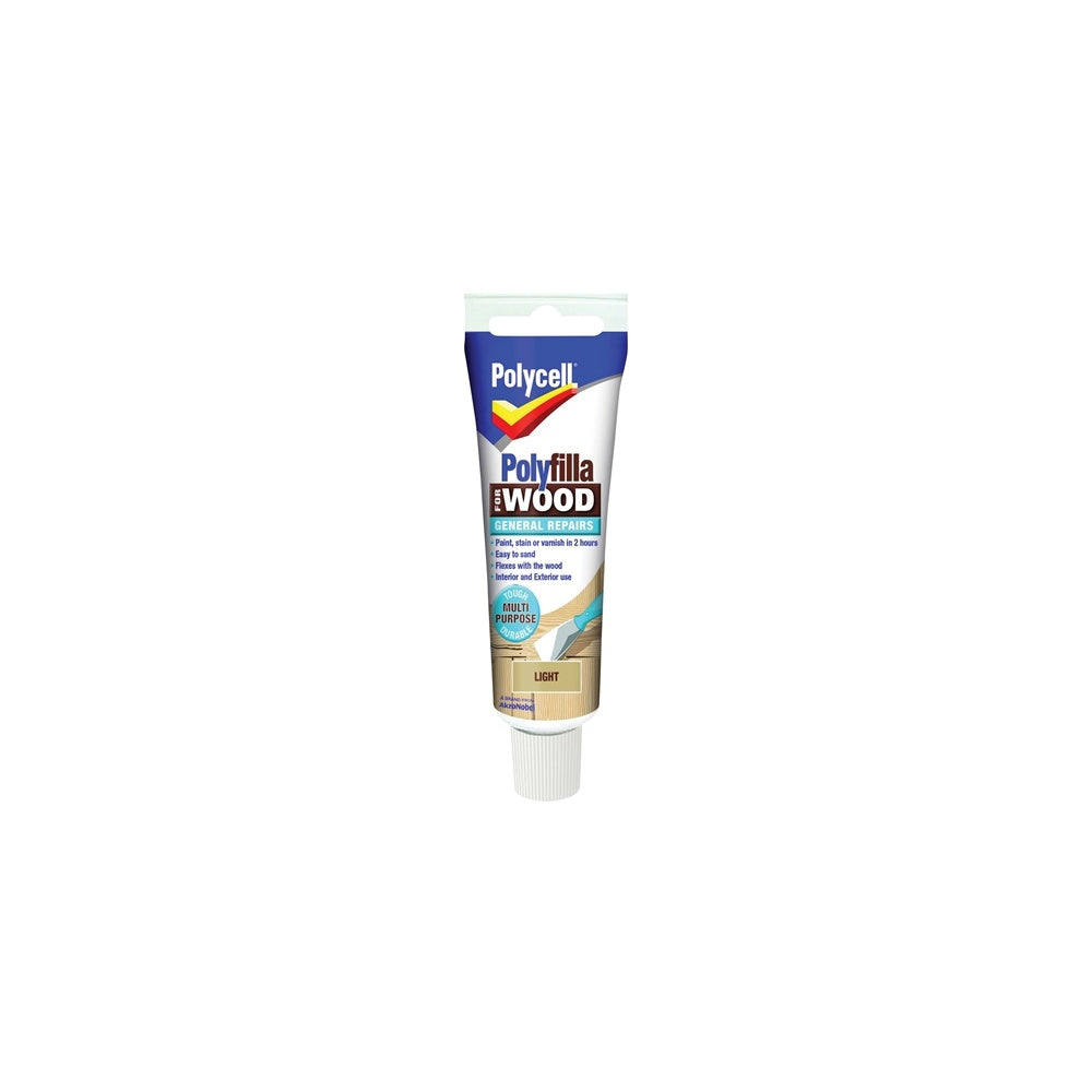 Polycell Polyfilla For Wood General Repairs Tube Light 330g