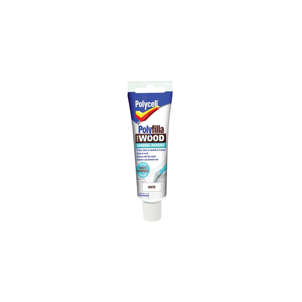 Polycell Polyfilla For Wood General Repairs Tube White 75g