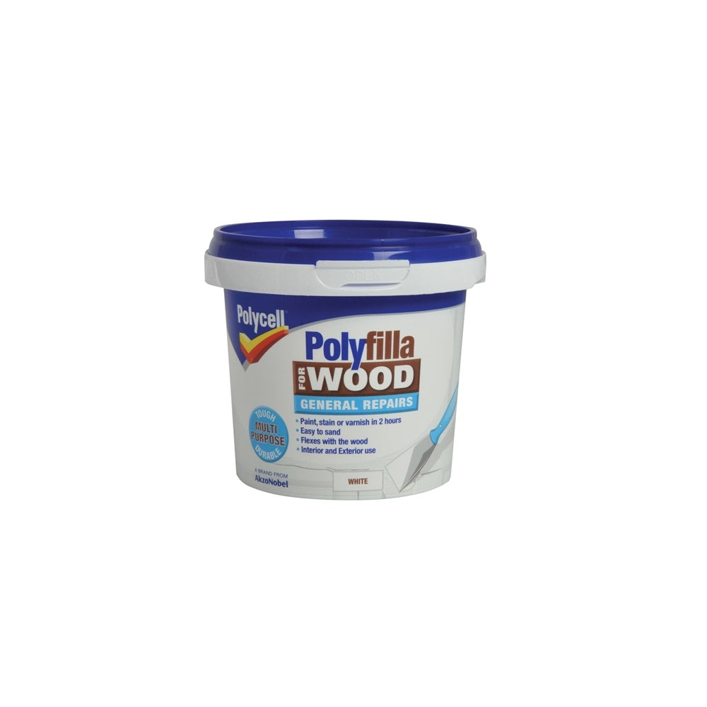 Polycell Polyfilla for Wood General Repairs White Tub 380g