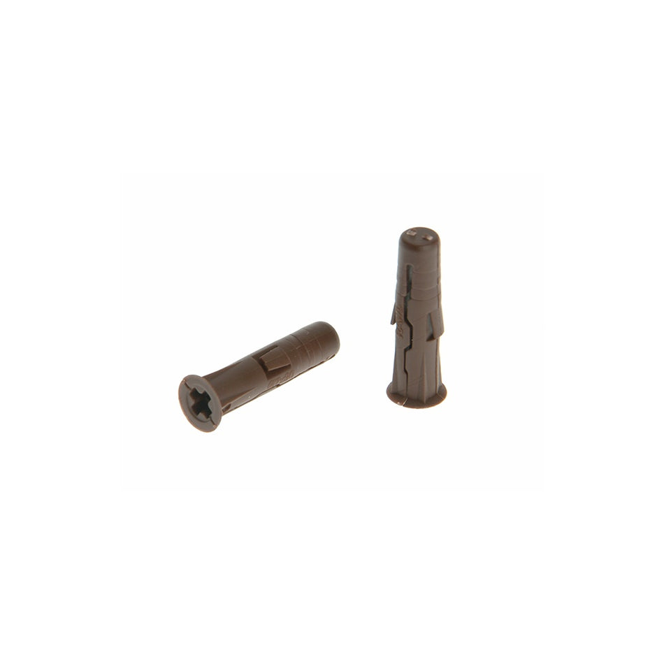 Rawlplug Brown Uno Plugs Card of 48 7mm x 30mm