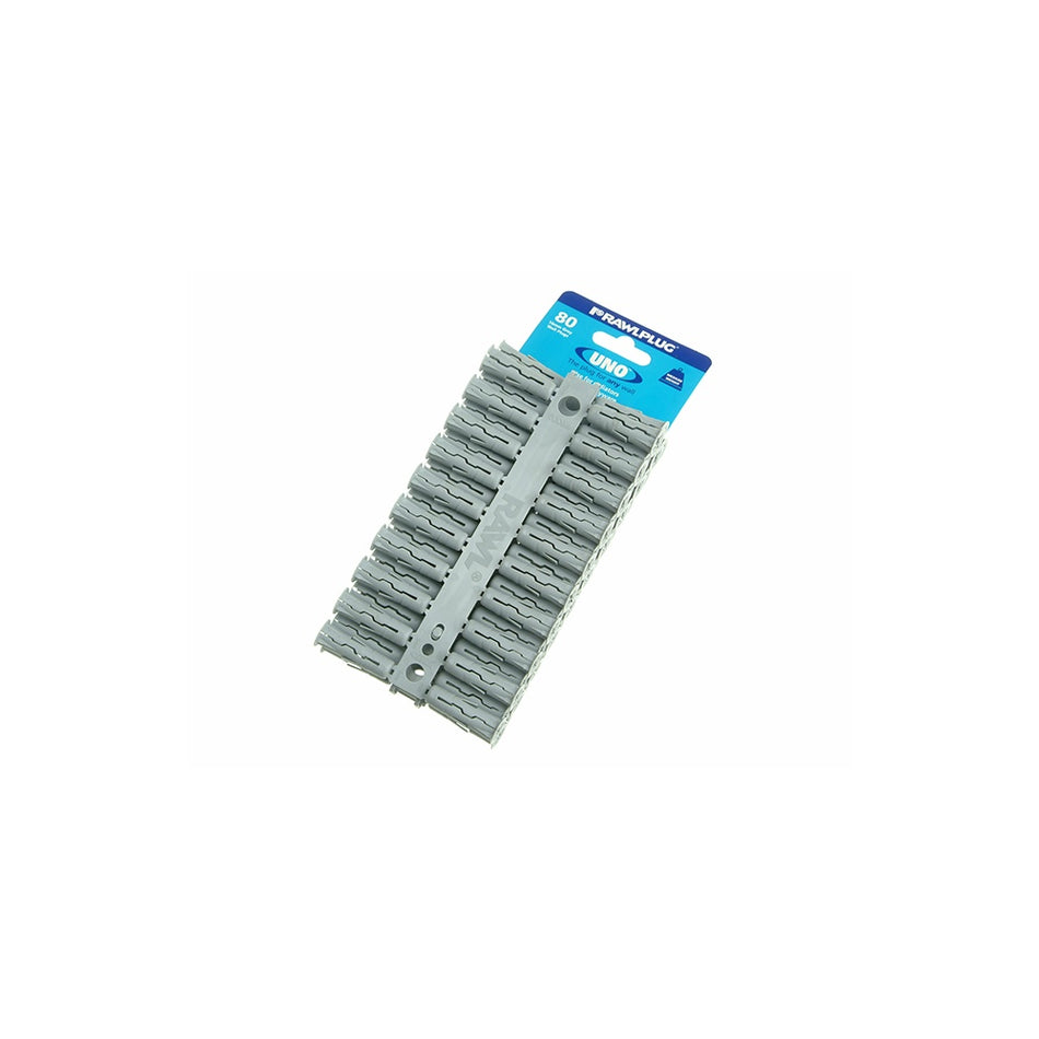 Rawlplug Grey Uno Plugs Card of 80