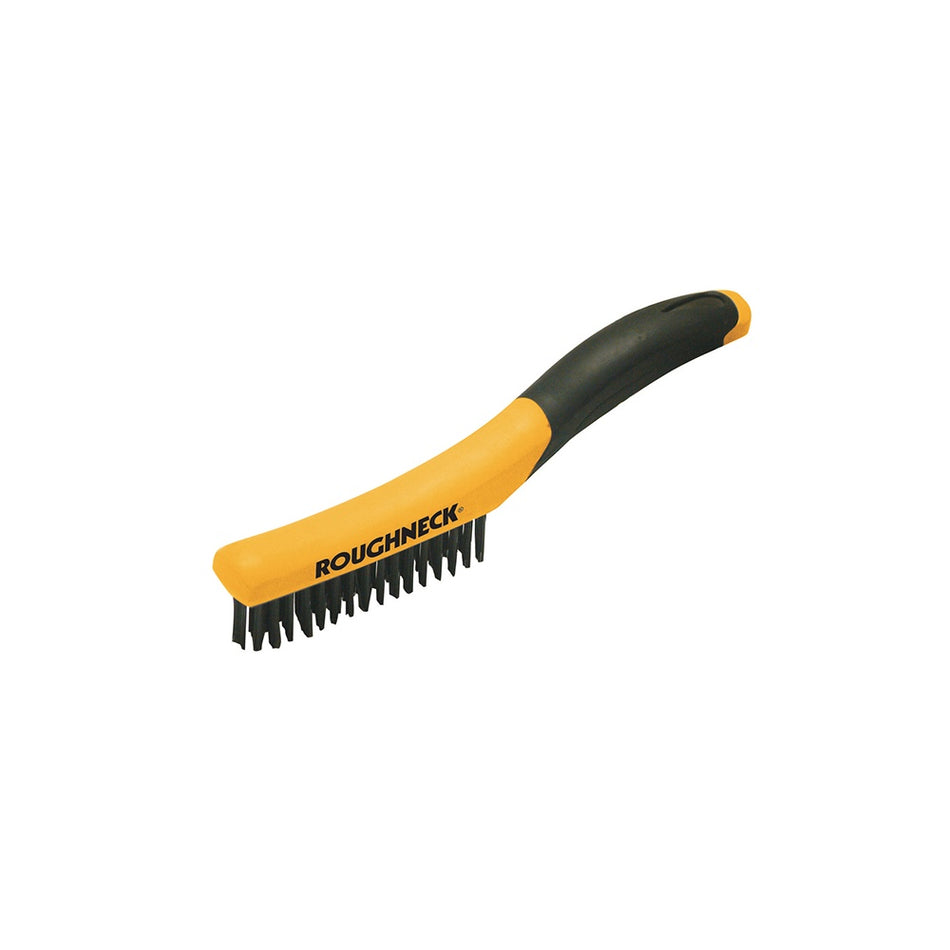Roughneck Shoe Handle Wire Brush Soft Grip 250mm (10in)