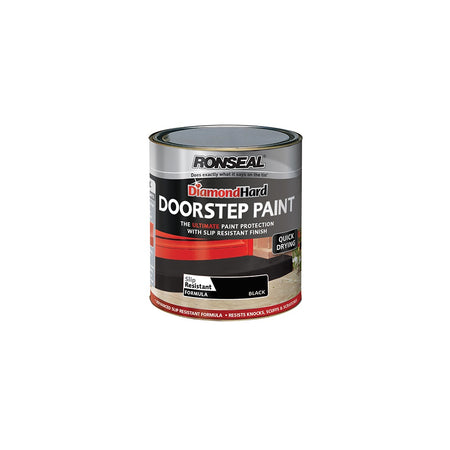 Ronseal Diamond Hard Doorstep Paint Black 250ml