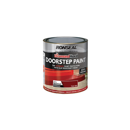 Ronseal Diamond Hard Doorstep Paint Red 250ml