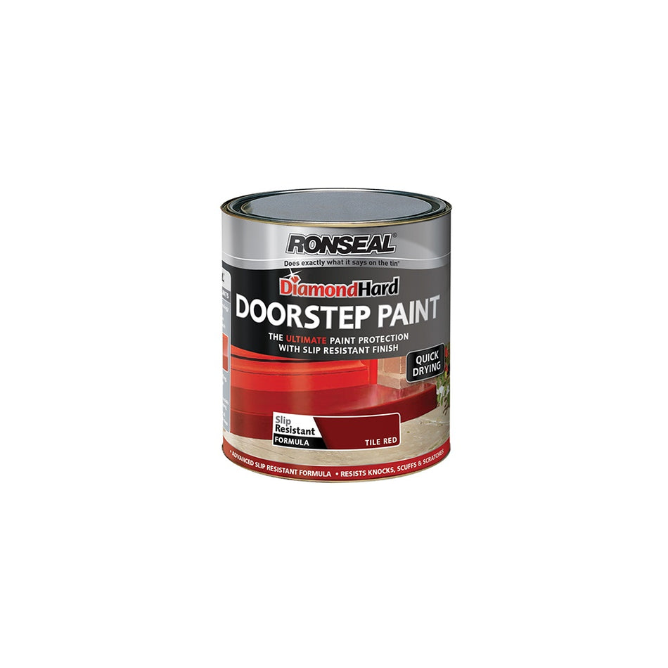Ronseal Diamond Hard Doorstep Paint Red 250ml