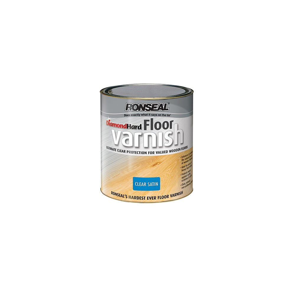 Ronseal Diamond Hard Floor Varnish Satin 2.5 Litre