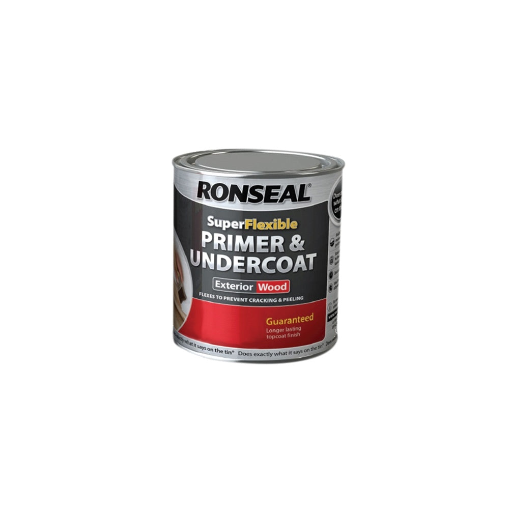 Ronseal Super Flexible Wood Primer & Undercoat Grey 750ml