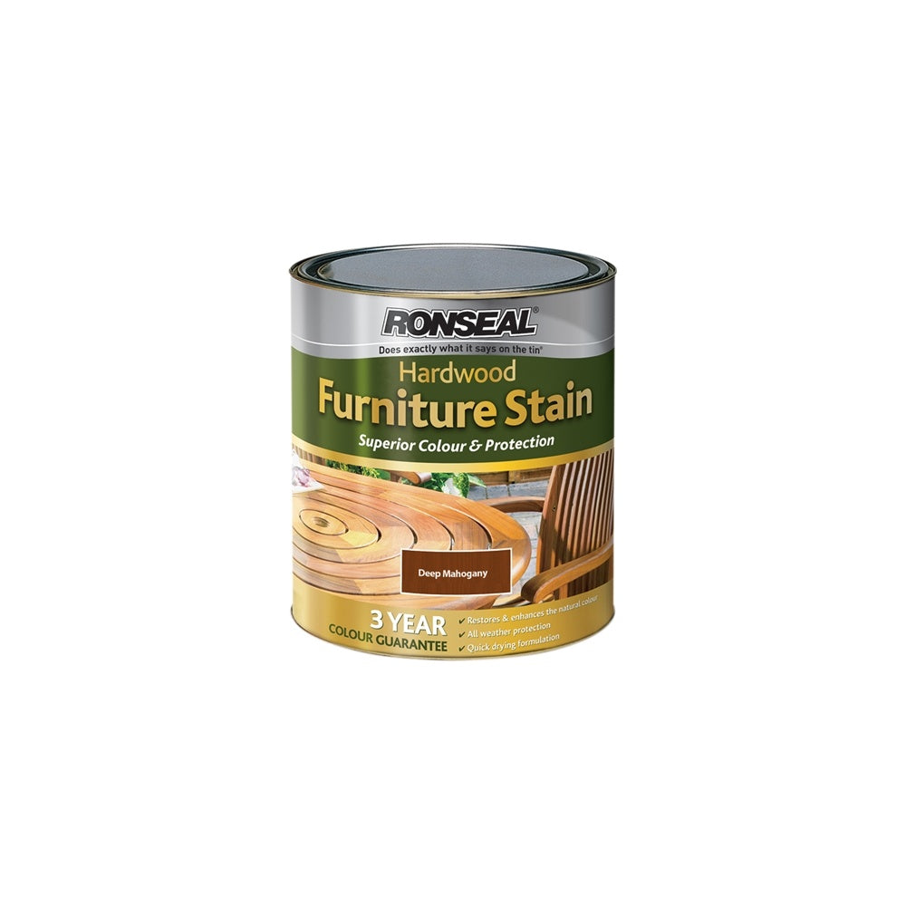 Ronseal Hardwood Furniture Stain Deep Mahogany 750ml