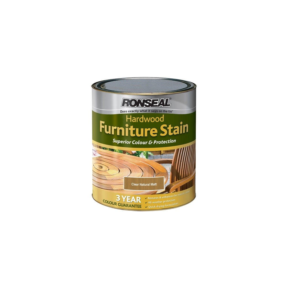 Ronseal Hardwood Furniture Stain Natural Matt 750ml