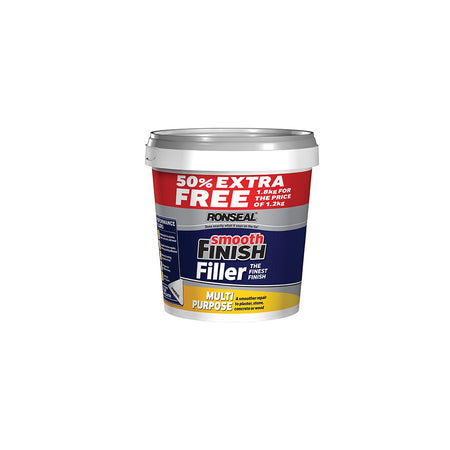 Ronseal Smooth Finish Multi Purpose Interior Wall Filler Ready Mixed 1.2kg +50%