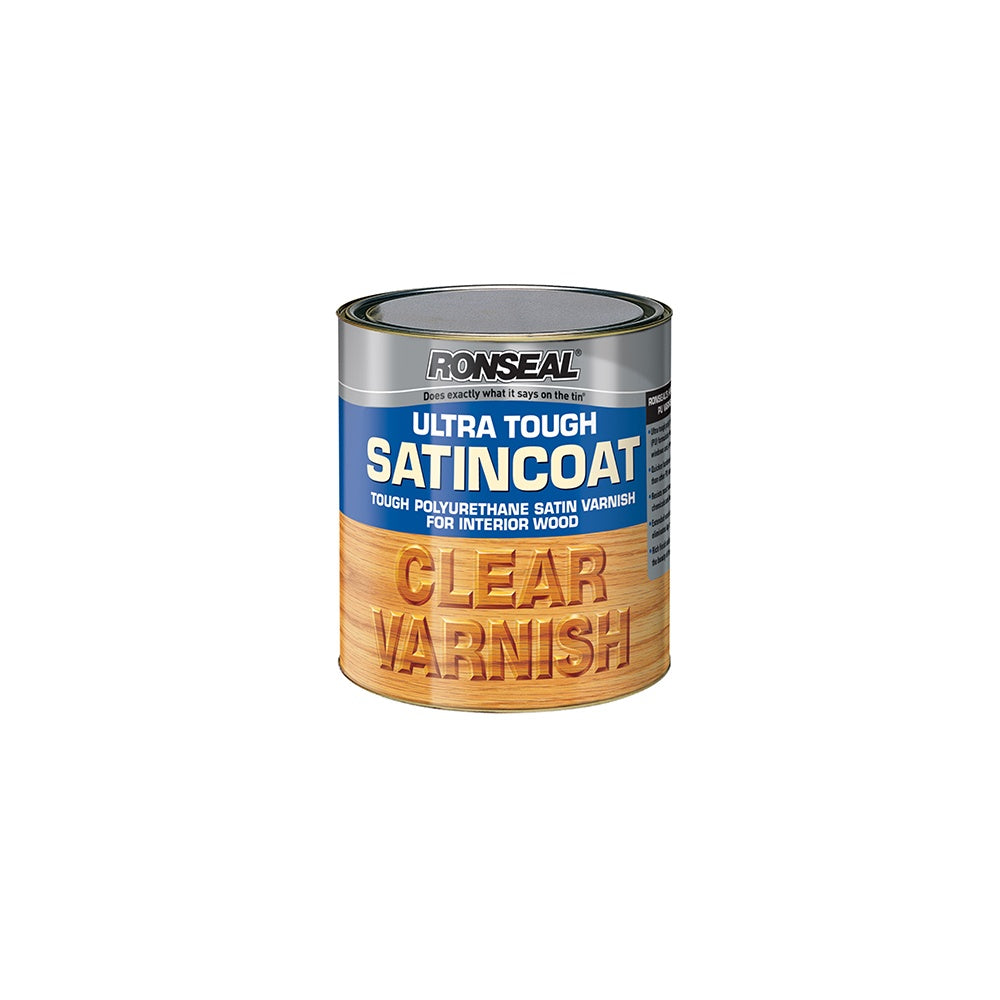 Ronseal Ultra Tough Internal Clear Satincoat Varnish 250ml