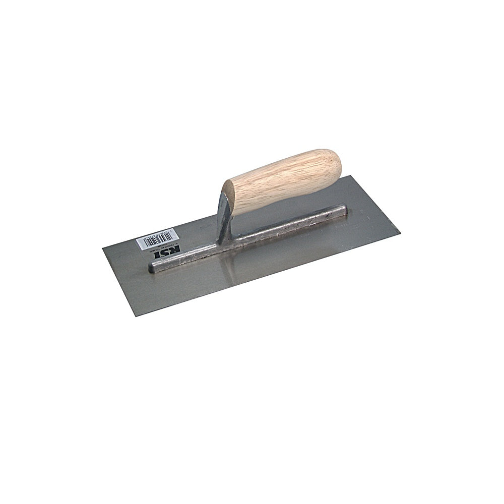 R.S.T. Plasterers Finishing Trowel Grade B Banana Wooden Handle 11in x 4.1/2in