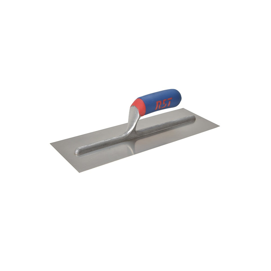 R.S.T. Plasterers Finishing Trowel Stainless Steel Softgrip Handle 14in x 4.3/4in