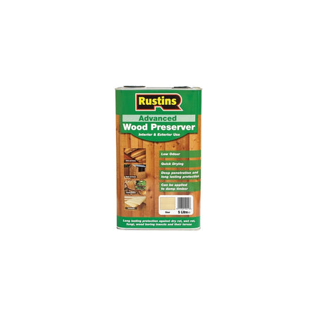 Rustins Advanced Wood Preserver Clear 5 Litre