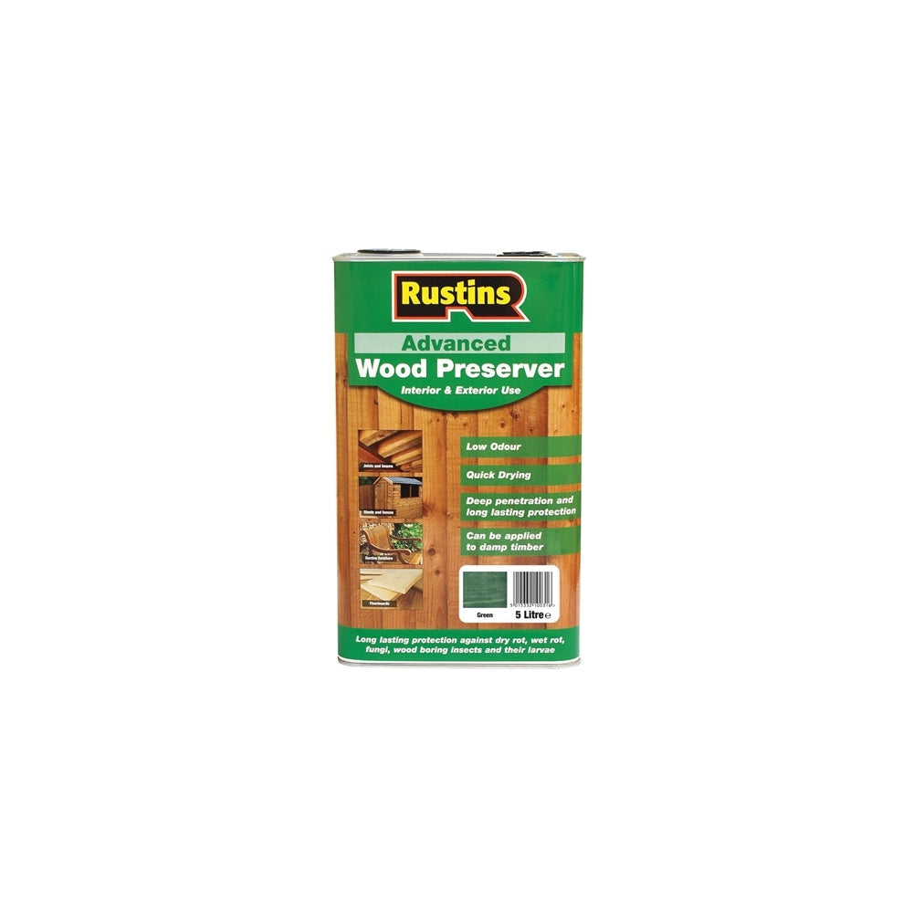 Rustins Advanced Wood Preserver Green 5 Litre