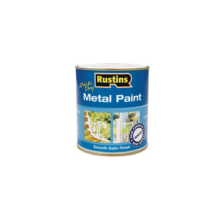 Rustins Metal Paint Smooth Satin White 250ml