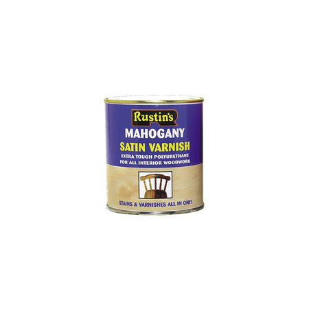 Rustins Polyurethane Varnish & Stain Satin Oak 250ml