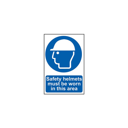 Scan Safety Helmets Must Be Worn In This Area - PVC 200 x 300mm