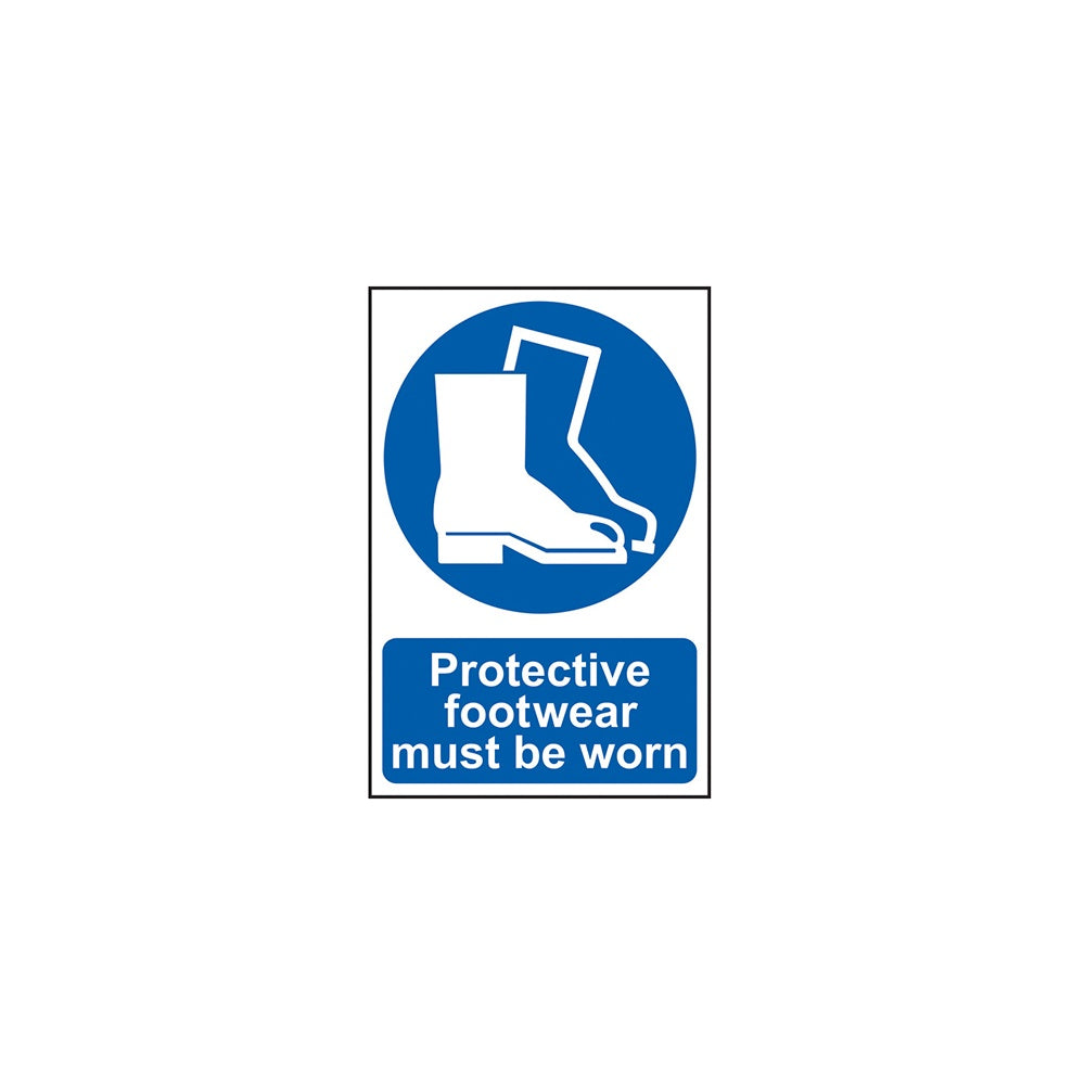 Scan Protective Footwear Must Be Worn - PVC 200 x 300mm